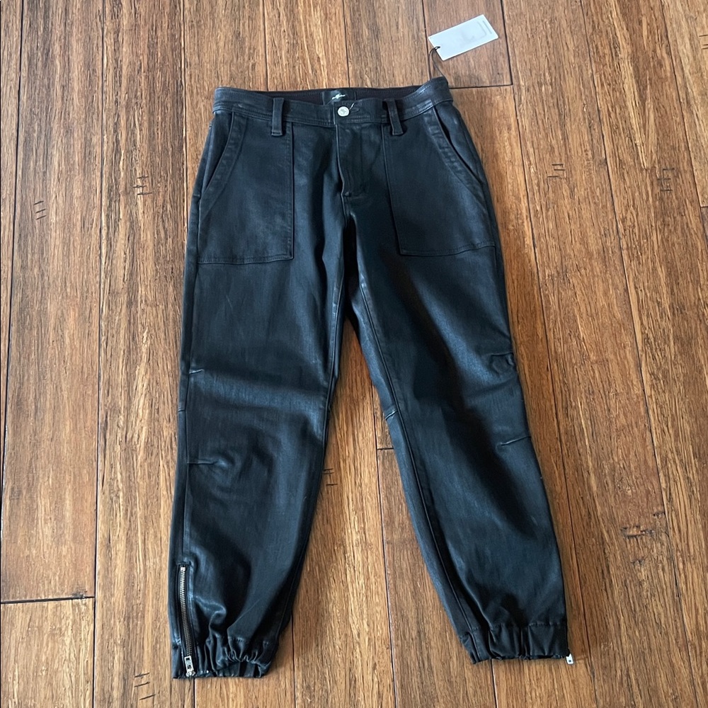 Black Jogger Pants 7 for all man kind NWT